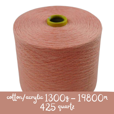 MACHINE KNITTING CONE YARN 50/50 COTTON ACRYLIC 1300 g 425 QUARTZ