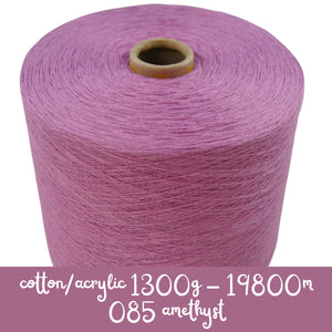 MACHINE KNITTING CONE YARN 50/50 COTTON ACRYLIC 1300 g 085 AMETHYST