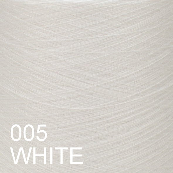 MACHINE KNITTING CONE YARN 50/50 COTTON ACRYLIC 1300 g 005 WHITE