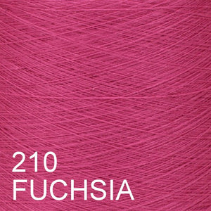 MACHINE KNITTING CONE YARN 50/50 COTTON ACRYLIC 1300 g 210 FUCHSIA