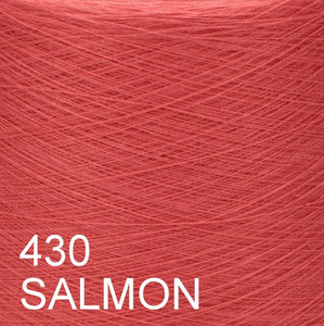 MACHINE KNITTING CONE YARN 50/50 COTTON ACRYLIC 1300 g 430 SALMON