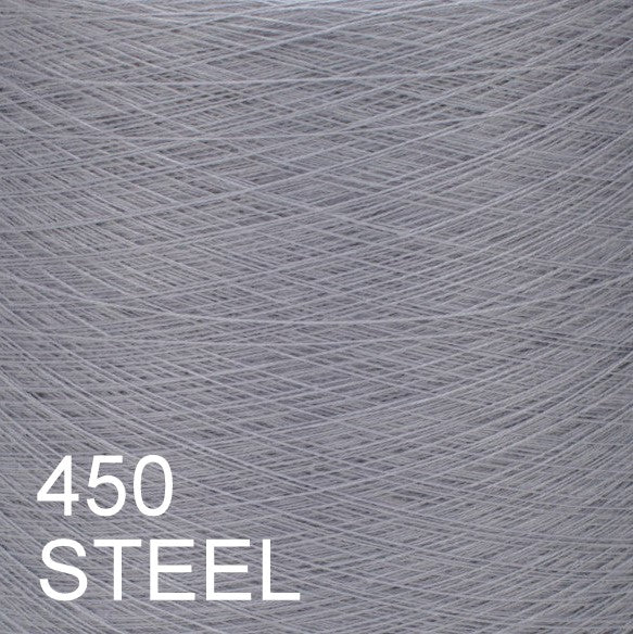 MACHINE KNITTING CONE YARN 50/50 COTTON ACRYLIC 1300 g 450 STEEL