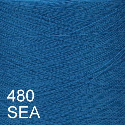 MACHINE KNITTING CONE YARN 50/50 COTTON ACRYLIC 1300 g 480 SEA