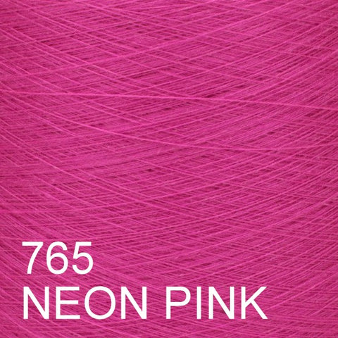 MACHINE KNITTING CONE YARN 50/50 COTTON ACRYLIC 1300 g 765 NEON PINK