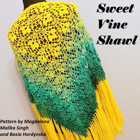 SWEET VINE SHAWL CROCHET PATTERN